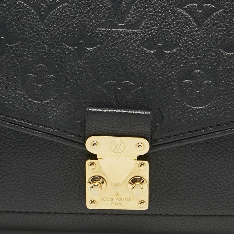 Pre Owned Louis Vuitton Black Monogram Empreinte Leather Saint Germain PM Bag