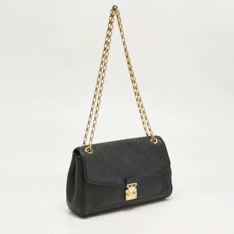 Pre Owned Louis Vuitton Black Monogram Empreinte Leather Saint Germain PM Bag