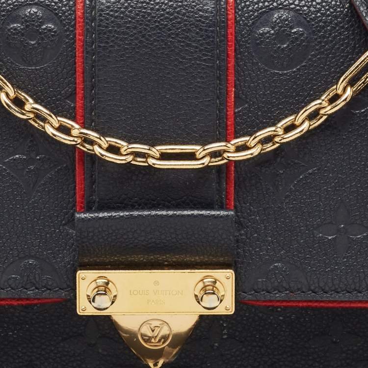 Pre Owned Louis Vuitton Marine Rouge Monogram Empreinte Leather Saint Sulpice PM Bag