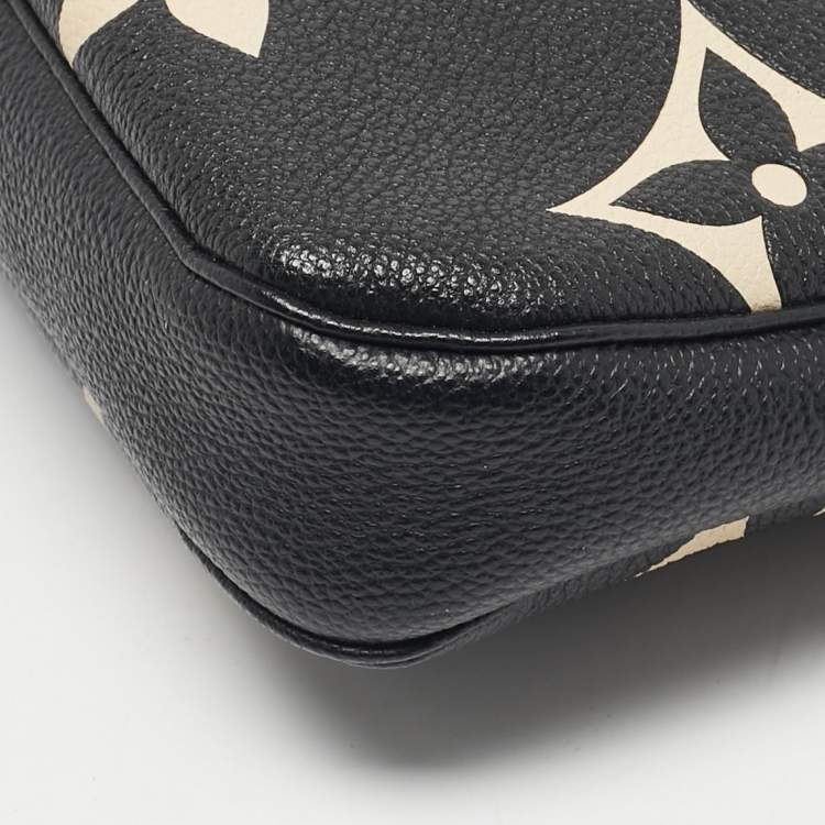 Pre Owned Louis Vuitton Black/Beige Empreinte Leather Multi Pochette Accessoires Bag