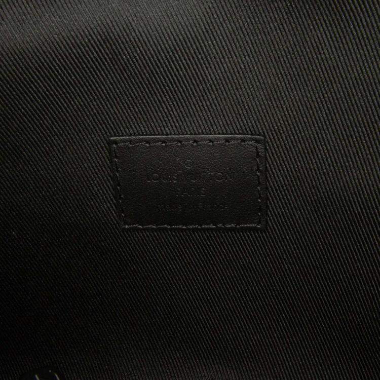 Pre Owned Louis Vuitton Steamer Wearable Wallet Black Monogram Leather Crossbody Bag