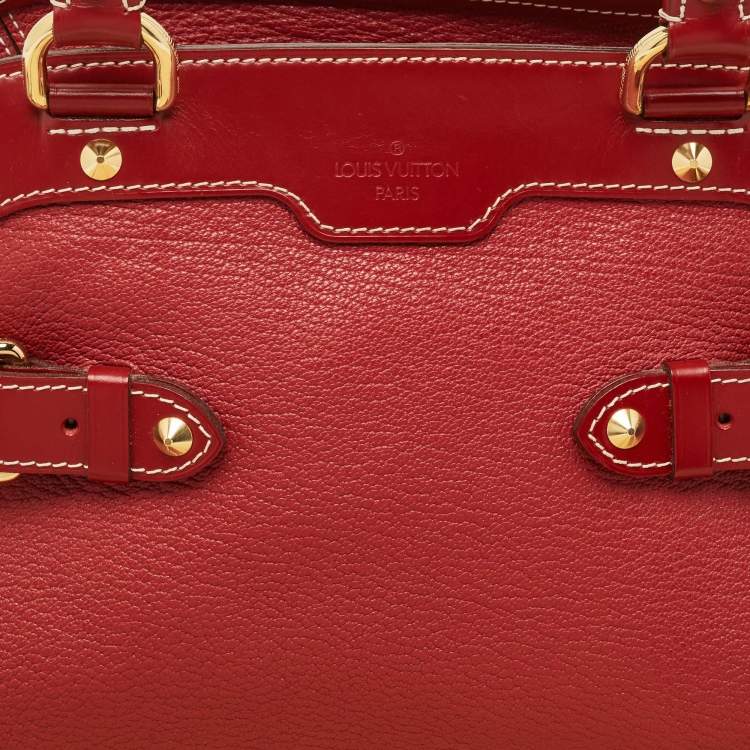 Pre Owned Louis Vuitton Red Suhali Leather Le Radieux Bag