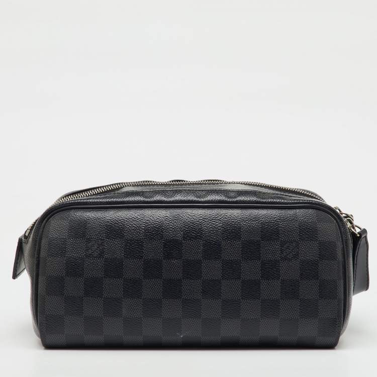 Pre Owned Louis Vuitton Damier Graphite Canvas Dopp Kit Toilet Pouch