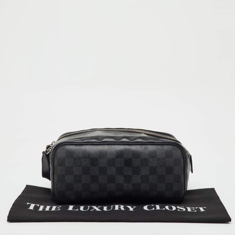 Pre Owned Louis Vuitton Damier Graphite Canvas Dopp Kit Toilet Pouch