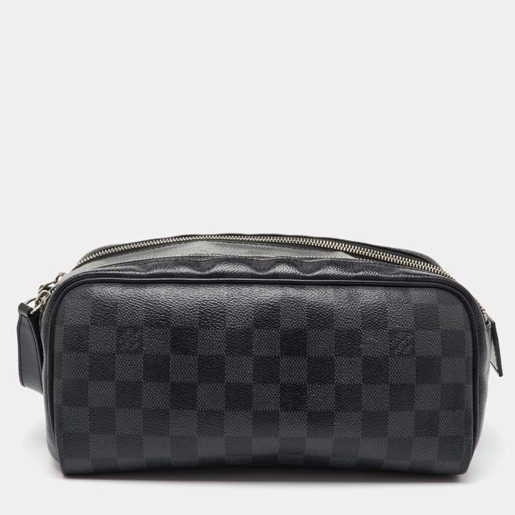 Pre Owned Louis Vuitton Damier Graphite Canvas Dopp Kit Toilet Pouch