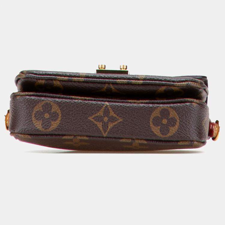 Pre Owned Louis Vuitton Brown Monogram Micro Metis
