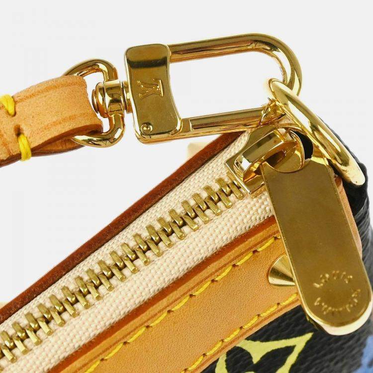 Pre Owned Louis Vuitton Black Multicolor Pochette Accessoires