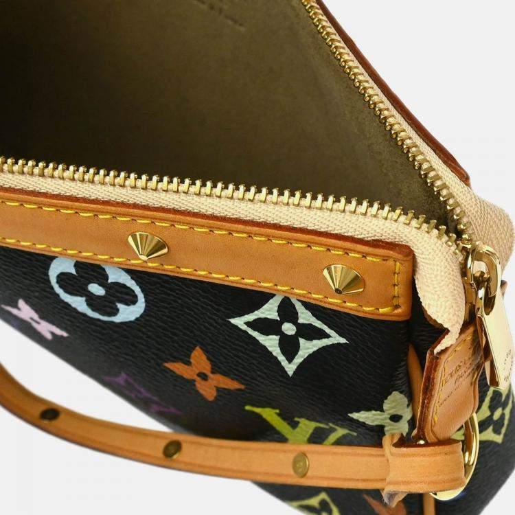 Pre Owned Louis Vuitton Black Multicolor Pochette Accessoires