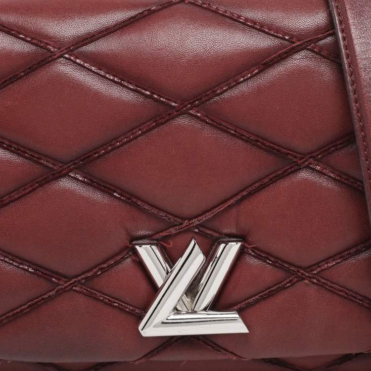 Pre Owned Louis Vuitton Bordeaux Malletage Leather GO-14 PM Bag