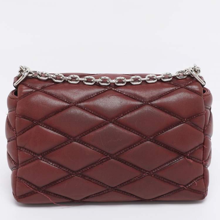 Pre Owned Louis Vuitton Bordeaux Malletage Leather GO-14 PM Bag