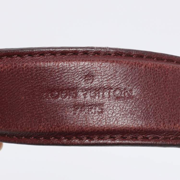 Pre Owned Louis Vuitton Bordeaux Malletage Leather GO-14 PM Bag