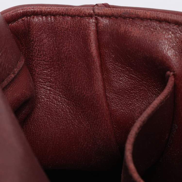 Pre Owned Louis Vuitton Bordeaux Malletage Leather GO-14 PM Bag