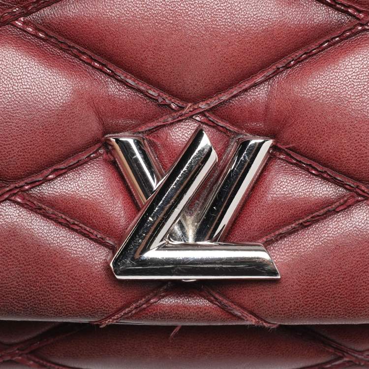 Pre Owned Louis Vuitton Bordeaux Malletage Leather GO-14 PM Bag
