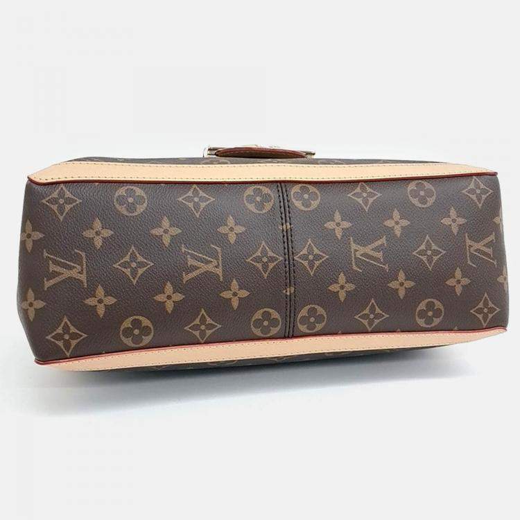 Pre Owned Louis Vuitton Brown Coated Canvas Monogram Soft Dauphine GM bag