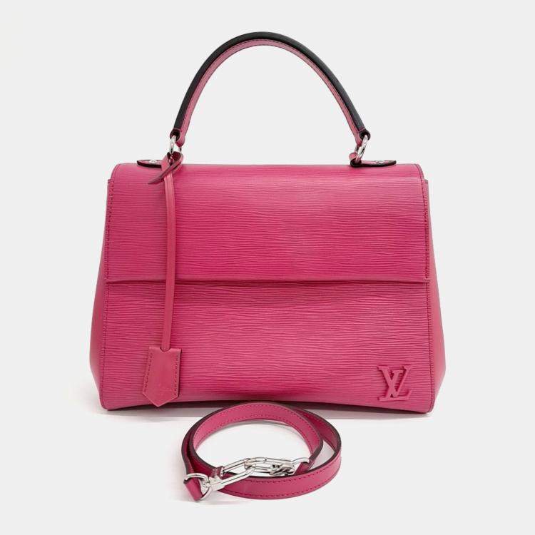 Pre Owned Louis Vuitton Pink Leather Epi Cluny MM bag