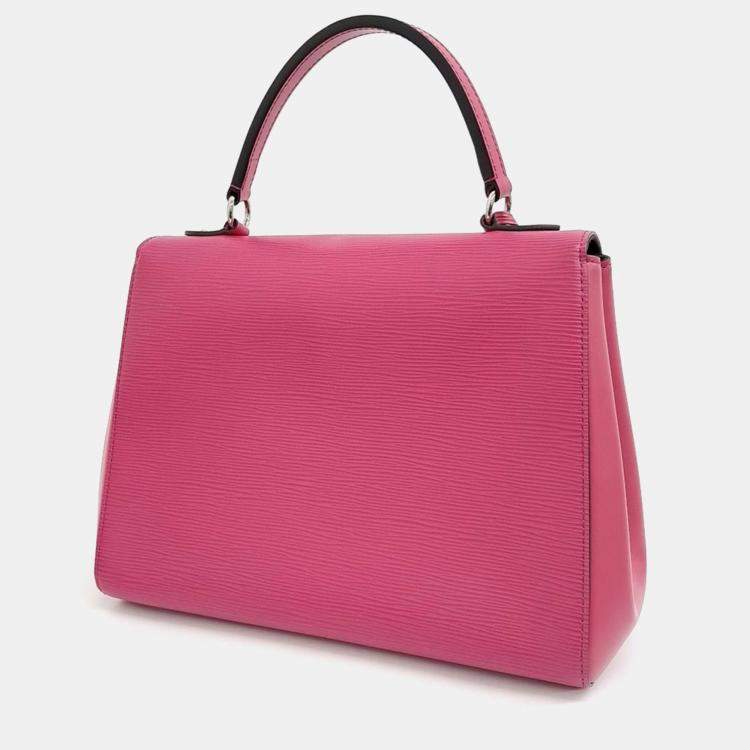 Pre Owned Louis Vuitton Pink Leather Epi Cluny MM bag