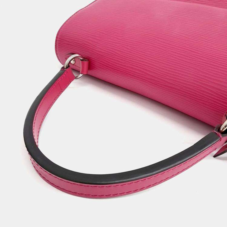 Pre Owned Louis Vuitton Pink Leather Epi Cluny MM bag