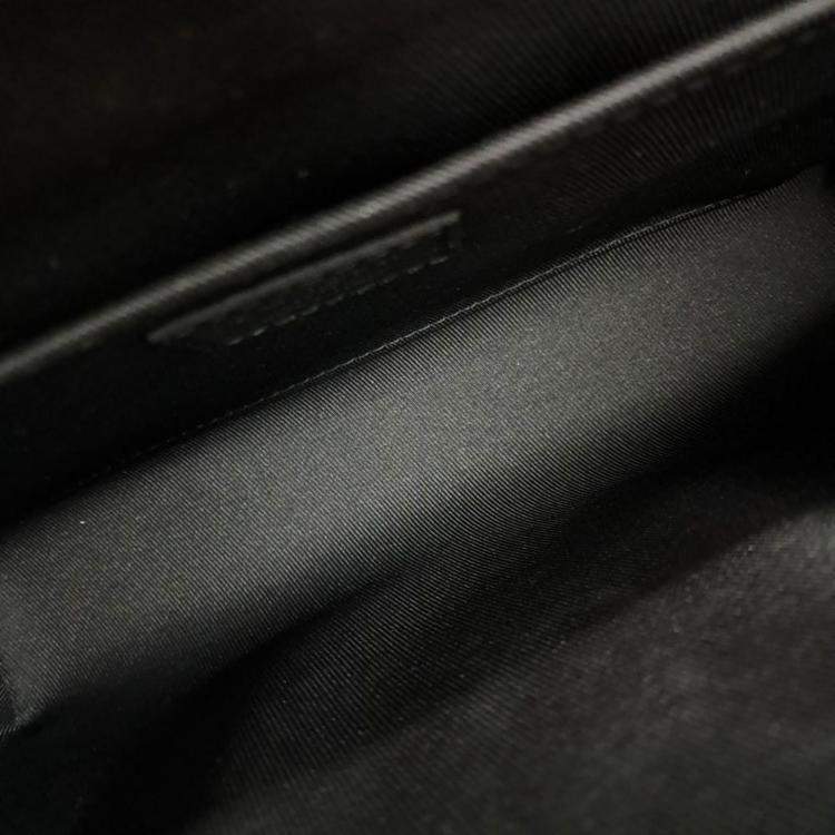 Pre Owned Louis Vuitton Black Leather Trunk Messenger Bag