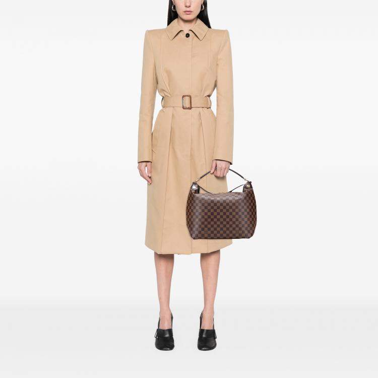 Pre Owned Louis Vuitton Brown Damier Ebene Duomo Hobo