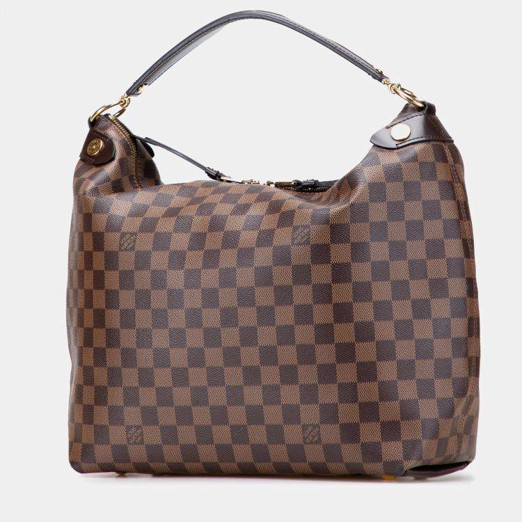 Pre Owned Louis Vuitton Brown Damier Ebene Duomo Hobo