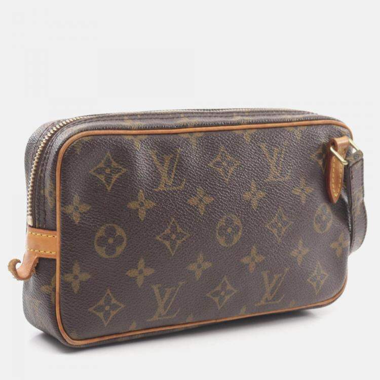 Pre Owned Louis Vuitton Pochette Marly Bandouliere Crossbody Shoulder Bag  Monogram