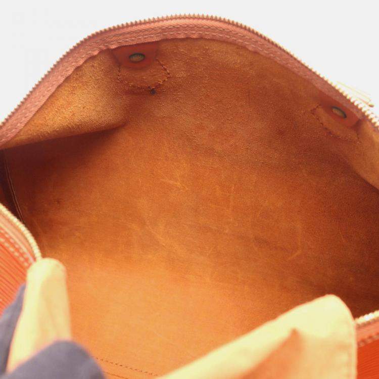 Pre Owned Louis Vuitton Speedy 35 Handbag  Epi Leather Brown Kenyan Fawn