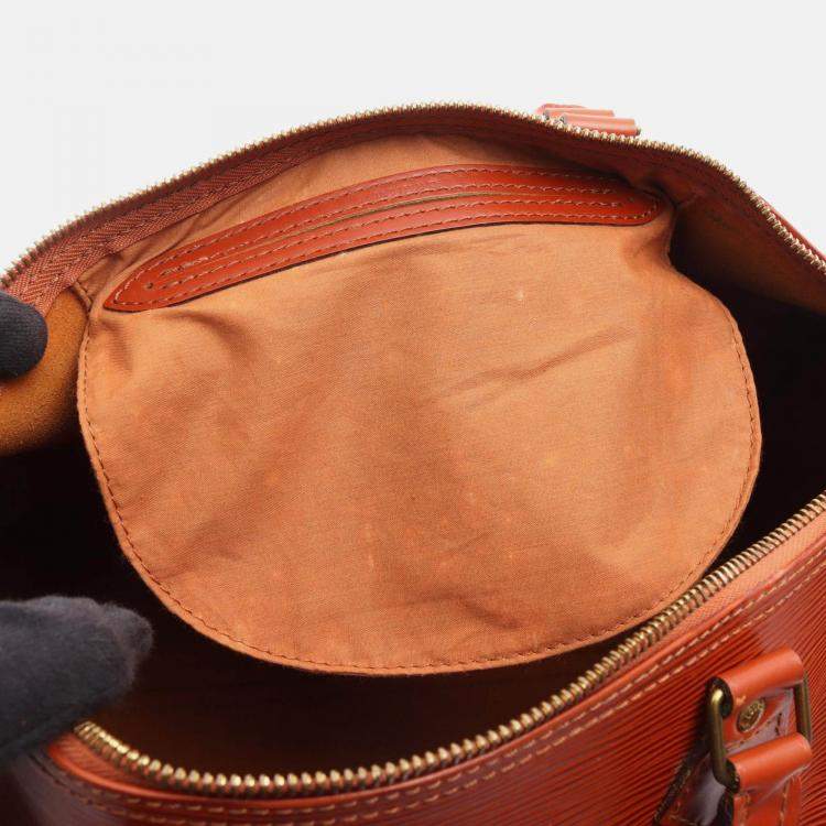 Pre Owned Louis Vuitton Speedy 35 Handbag  Epi Leather Brown Kenyan Fawn