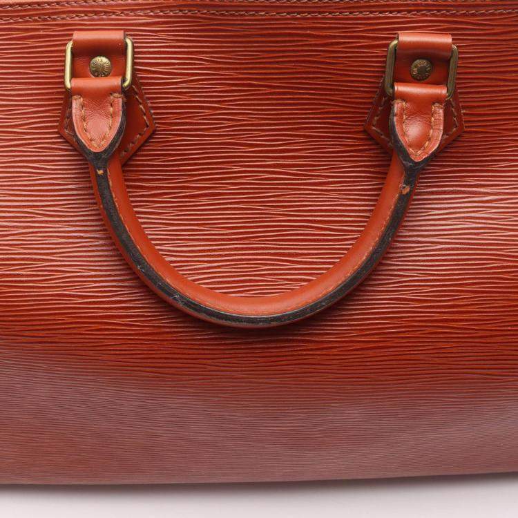 Pre Owned Louis Vuitton Speedy 35 Handbag  Epi Leather Brown Kenyan Fawn