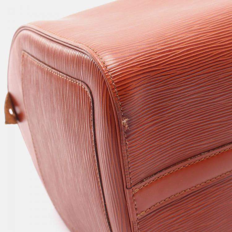 Pre Owned Louis Vuitton Speedy 35 Handbag  Epi Leather Brown Kenyan Fawn