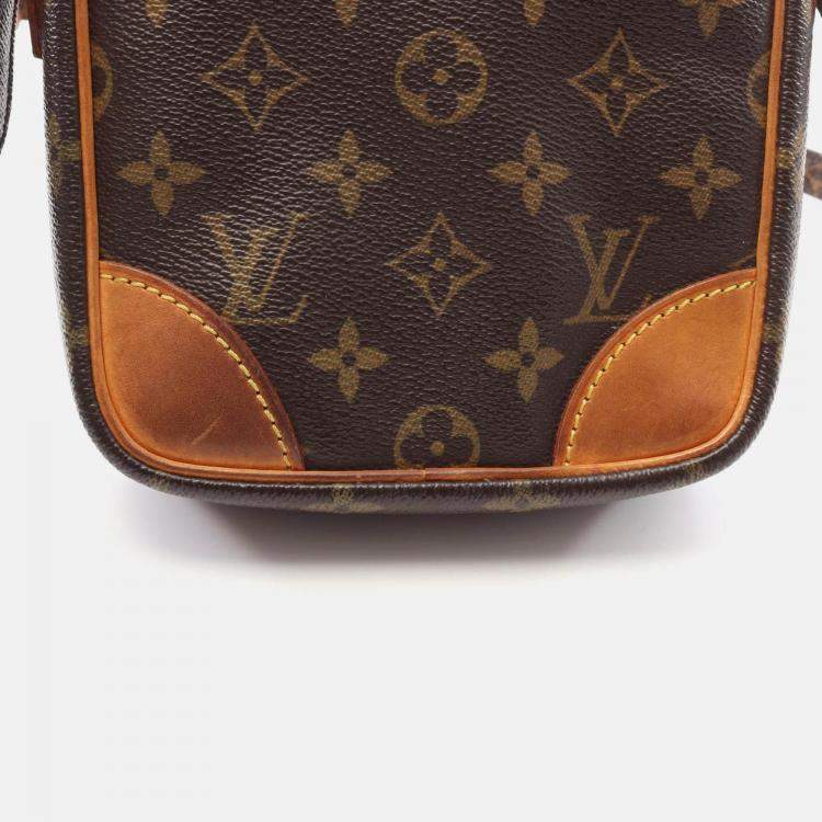 Pre Owned Louis Vuitton Danube Shoulder Crossbody Bag  Monogram Brown