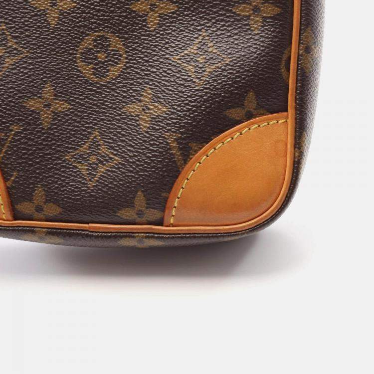 Pre Owned Louis Vuitton Danube Shoulder Crossbody Bag  Monogram Brown