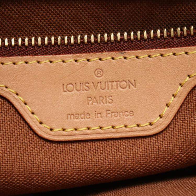 Pre Owned Louis Vuitton Cabas Piano Shoulder Tote Bag  Monogram Brown Canvas