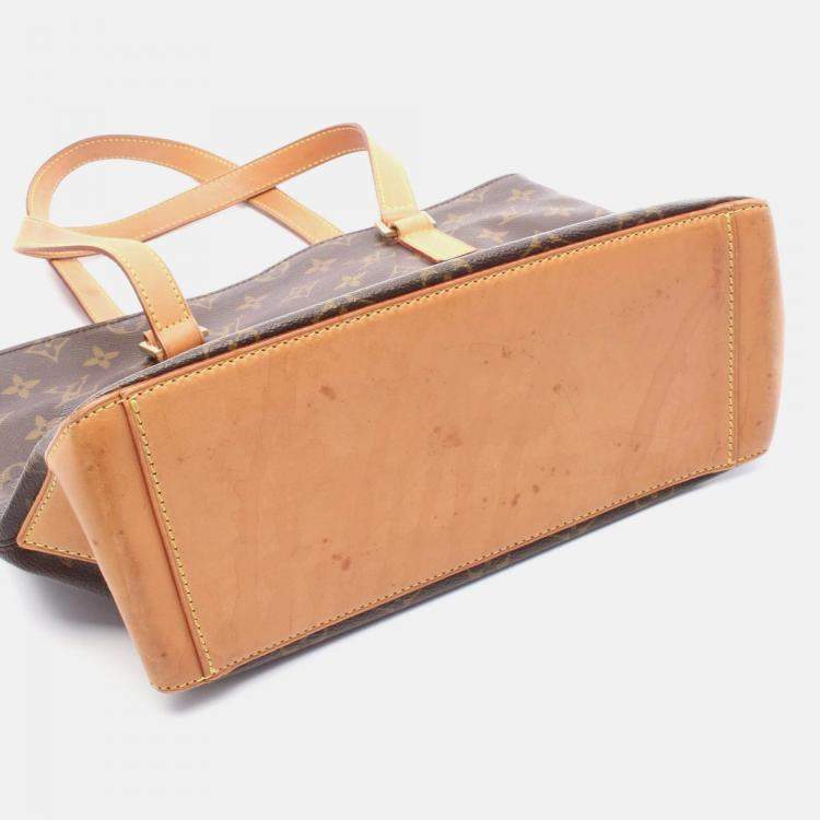 Pre Owned Louis Vuitton Cabas Piano Shoulder Tote Bag  Monogram Brown Canvas