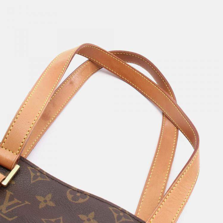 Pre Owned Louis Vuitton Cabas Piano Shoulder Tote Bag  Monogram Brown Canvas