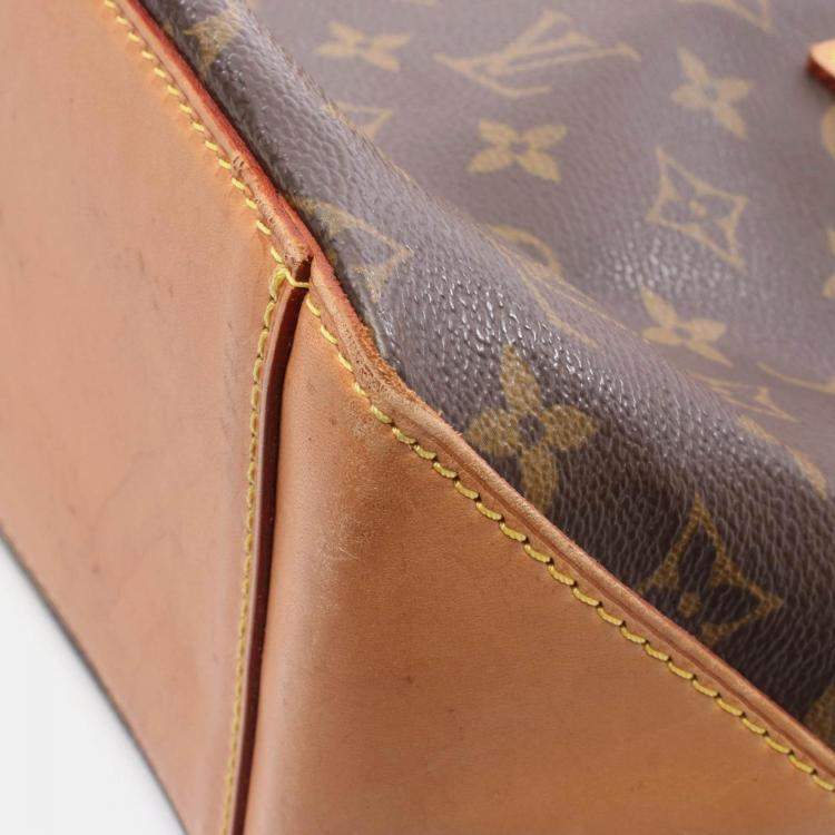 Pre Owned Louis Vuitton Cabas Piano Shoulder Tote Bag  Monogram Brown Canvas