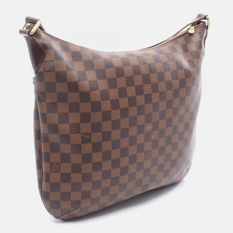 Pre Owned Louis Vuitton Bloomsbury Gm Shoulder Bag  Damier Canvas Ebene