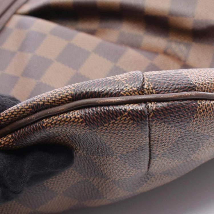 Pre Owned Louis Vuitton Bloomsbury Gm Shoulder Bag  Damier Canvas Ebene