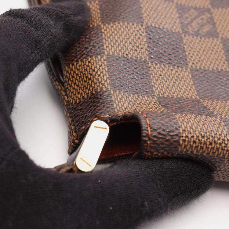Pre Owned Louis Vuitton Musette Shoulder Bag  Damier Canvas Brown Ebene