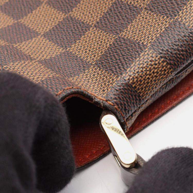 Pre Owned Louis Vuitton Musette Shoulder Bag  Damier Canvas Brown Ebene