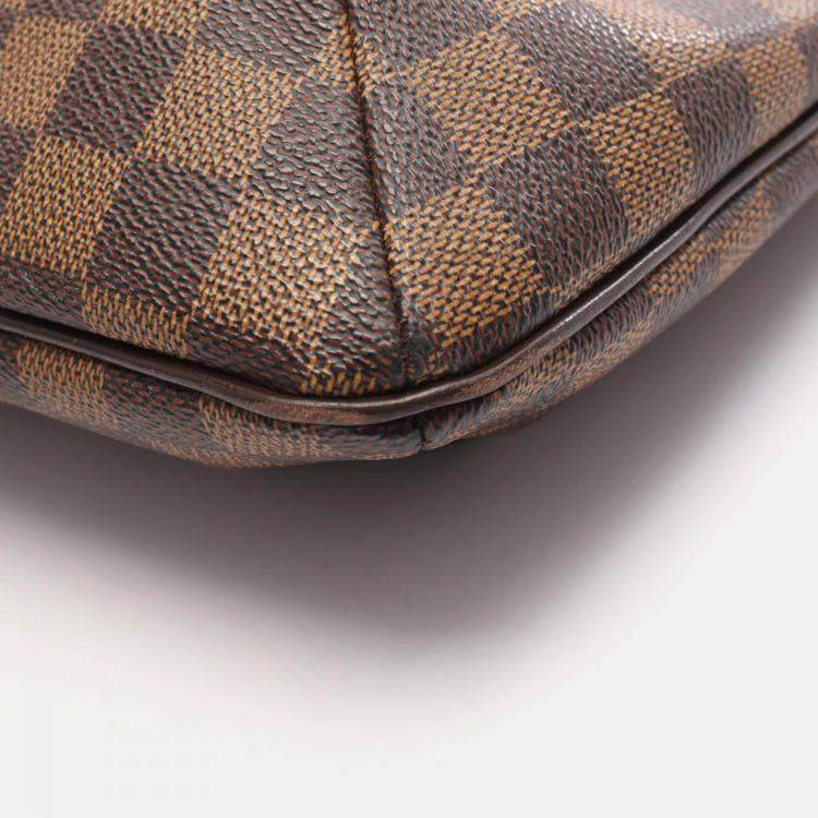 Pre Owned Louis Vuitton Musette Shoulder Bag  Damier Canvas Brown Ebene