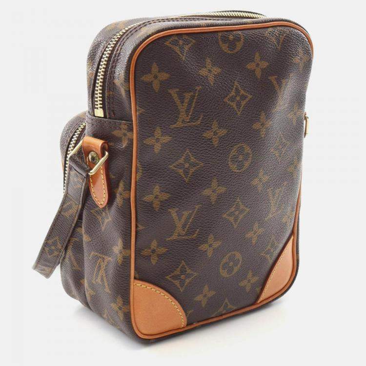 Pre Owned Louis Vuitton Amazon Shoulder Bag  Monogram Canvas Leather Brown