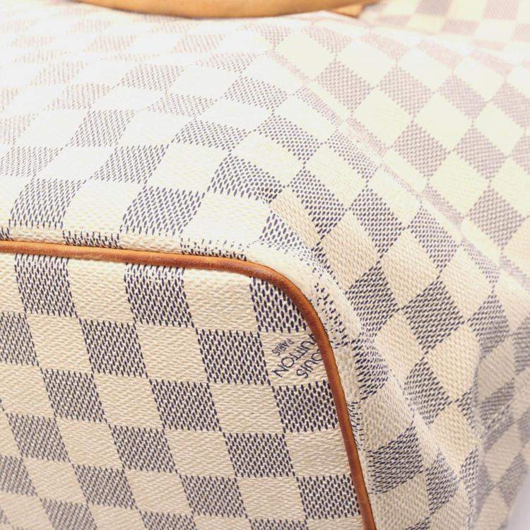 Pre Owned Louis Vuitton Saleya GM Damier Azur Coated Canvas Tote Bag