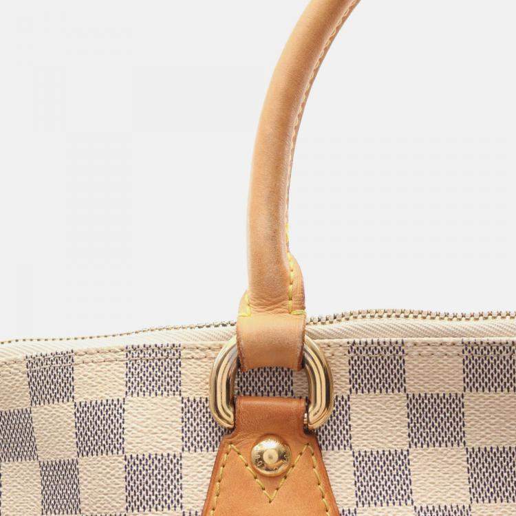 Pre Owned Louis Vuitton Saleya GM Damier Azur Coated Canvas Tote Bag