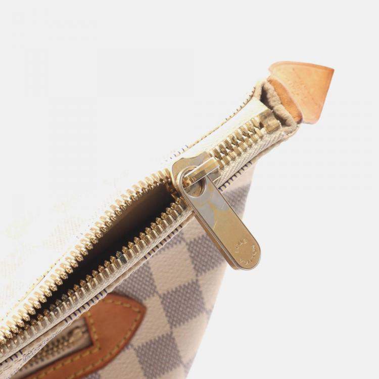 Pre Owned Louis Vuitton Saleya GM Damier Azur Coated Canvas Tote Bag