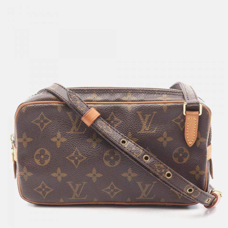 Pre Owned Louis Vuitton Marly Bandouliere Shoulder Bag  Monogram Canvas