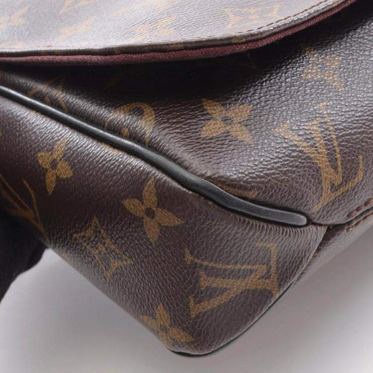 Pre Owned Louis Vuitton District PM Shoulder Bag  Monogram Macassar Brown Black