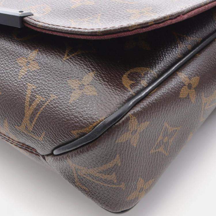 Pre Owned Louis Vuitton District PM Shoulder Bag  Monogram Macassar Brown Black