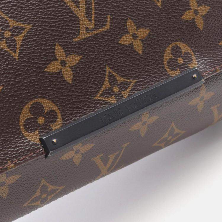 Pre Owned Louis Vuitton District PM Shoulder Bag  Monogram Macassar Brown Black
