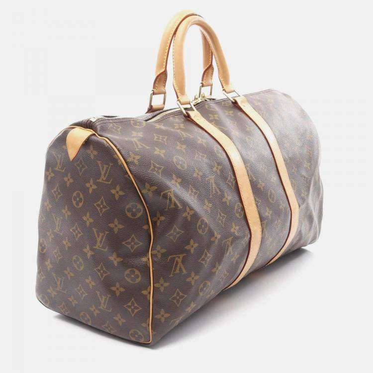 Pre Owned Louis Vuitton Keepall 45 Travel Duffle Handbag  Monogram Canvas