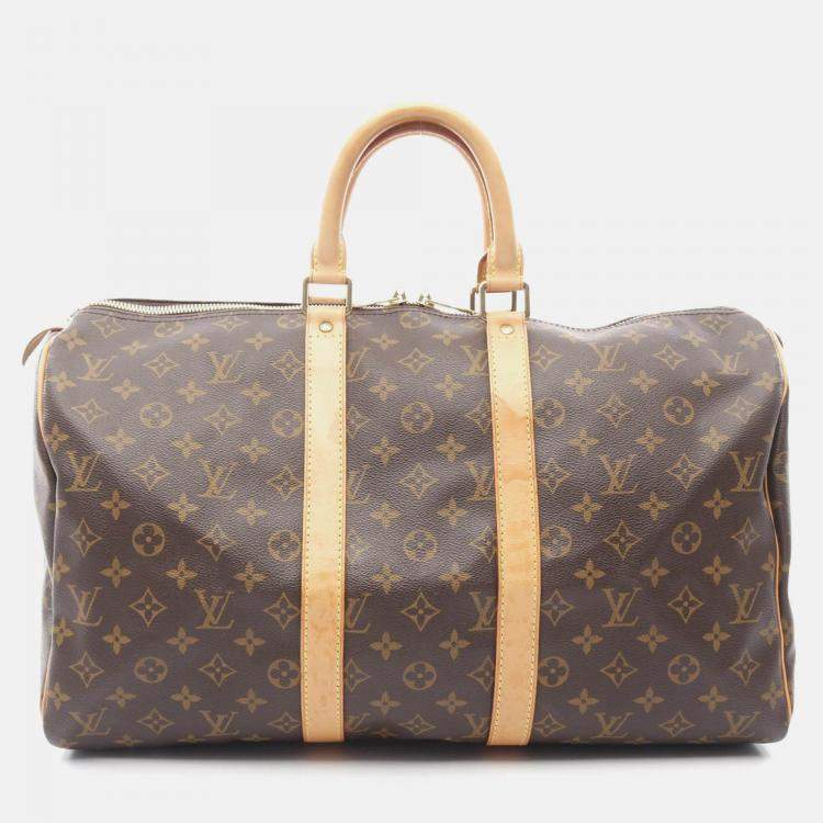 Pre Owned Louis Vuitton Keepall 45 Travel Duffle Handbag  Monogram Canvas